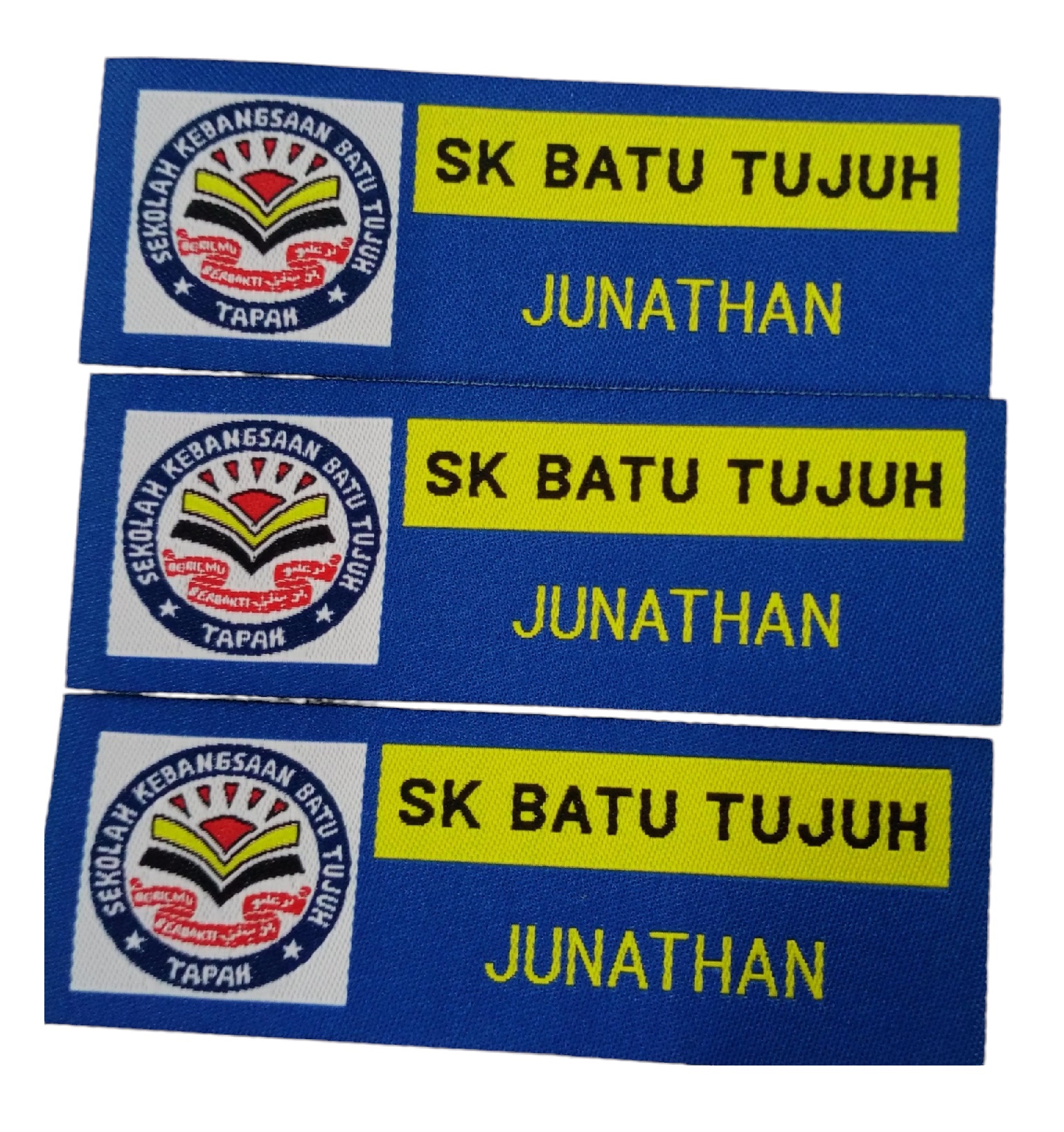 Contoh nametag woven